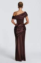 Ella Maxi Dress - Plum Brown Dress Babyboo Fashion Premium Exclusive Design