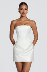 Ella Mini Dress - Ivory Dress Babyboo Fashion Premium Exclusive Design