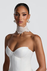 Ellie Lace Neck Veil - Ivory Accessories Babyboo Fashion Premium Exclusive Design