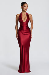 Elowen Maxi Dress - Deep Red Dress XS Babyboo Fashion Premium Exclusive Design
