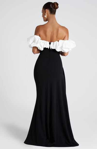 Elsie Maxi Dress - Black/White - View 2 | Shop Formal Dress