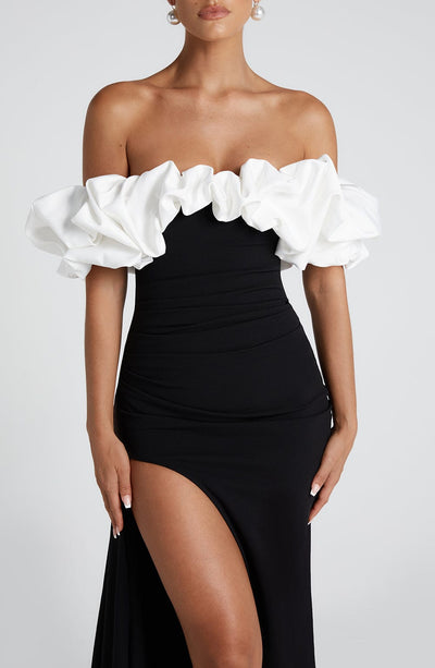 Elsie Maxi Dress - Black/White - View 6 | Shop Formal Dress