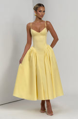 Emerson Midi Dress - Lemon Dress Babyboo Fashion Premium Exclusive Design