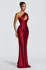 Emina Maxi Dress - Deep Red Dress Babyboo Fashion Premium Exclusive Design