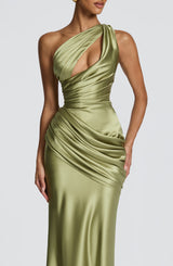 Emina Maxi Dress - Light Olive Dress Babyboo Fashion Premium Exclusive Design