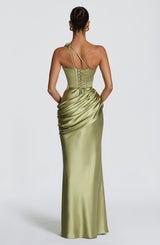 Emina Maxi Dress - Light Olive Dress Babyboo Fashion Premium Exclusive Design