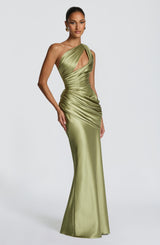 Emina Maxi Dress - Light Olive Dress Babyboo Fashion Premium Exclusive Design