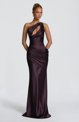 Emina Maxi Dress - Plum Dress Babyboo Fashion Premium Exclusive Design