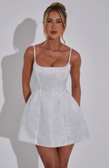 Emma Mini Dress - Ivory Dress Babyboo Fashion Premium Exclusive Design
