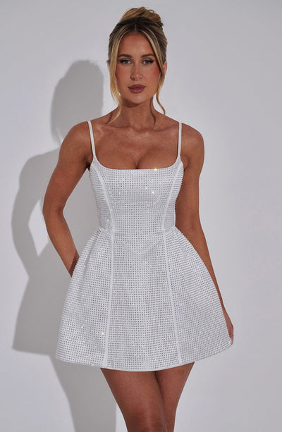 Emma Mini Dress - Ivory - View 6 | Shop Formal Dress