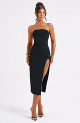 Emmaline Midi Dress - Black Dress Babyboo Fashion Premium Exclusive Design