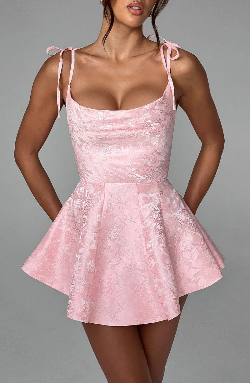 Emmie Playsuit Dress - Blush Playsuit Babyboo Fashion Premium Exclusive Design