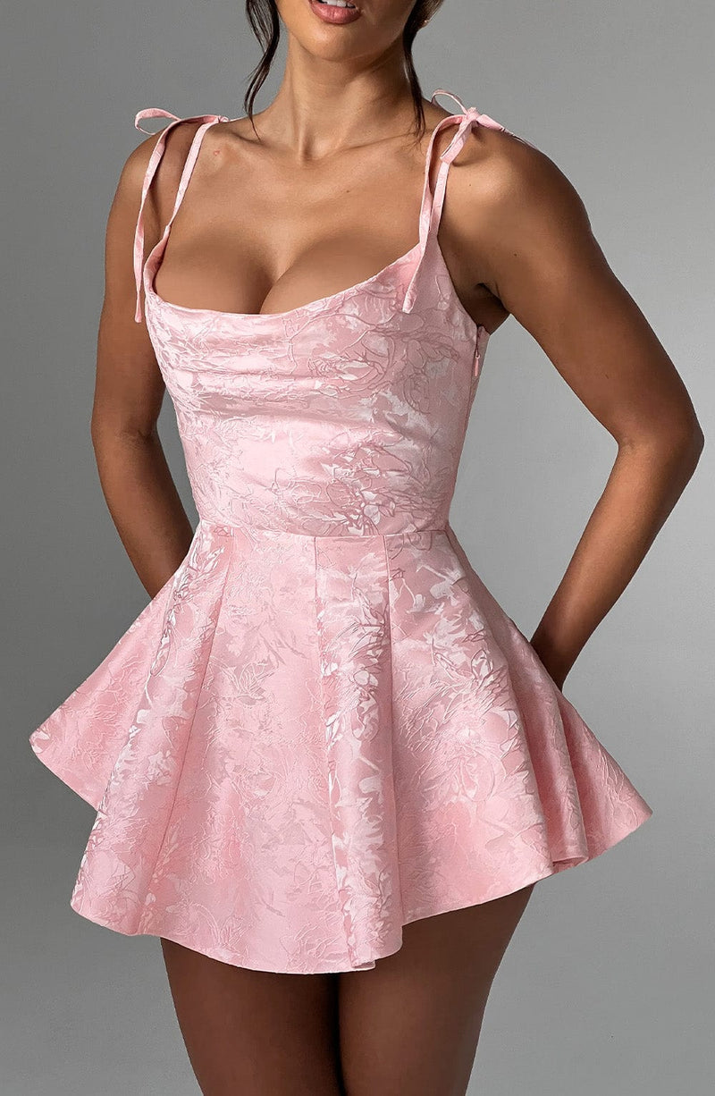 Emmie Playsuit Dress - Blush Playsuit Babyboo Fashion Premium Exclusive Design