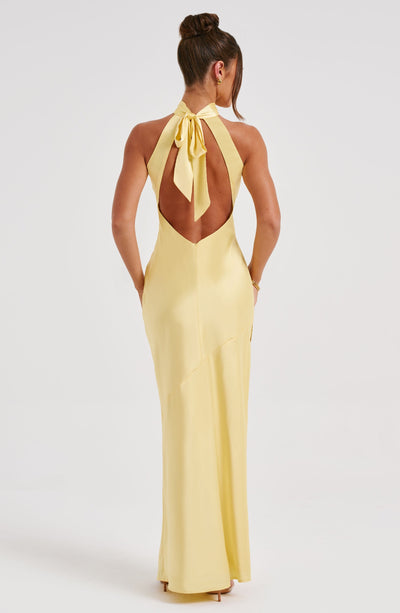 Shop Formal Dress - Etta Maxi Dress - Lemon fifth image