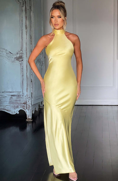 Shop Formal Dress - Etta Maxi Dress - Lemon third image