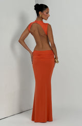 Fenella Maxi Dress - Burnt Orange Dress Babyboo Fashion Premium Exclusive Design