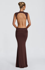 Fenella Maxi Dress - Plum Brown Dress Babyboo Fashion Premium Exclusive Design