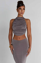 Fifi Top - Charcoal Tops Babyboo Fashion Premium Exclusive Design