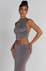 Fifi Top - Charcoal Tops Babyboo Fashion Premium Exclusive Design