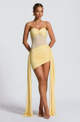 Fiorella Mini Dress - Lemon Dress Babyboo Fashion Premium Exclusive Design