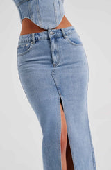 Flor Maxi Skirt - Blue Skirt Babyboo Fashion Premium Exclusive Design