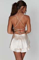 Florence Playsuit - Champagne Playsuit Babyboo Fashion Premium Exclusive Design