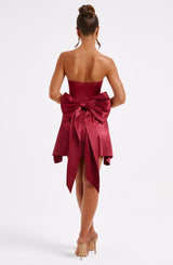 Freja Mini Dress - Burgundy Dress Babyboo Fashion Premium Exclusive Design