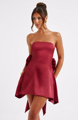 Freja Mini Dress - Burgundy Dress Babyboo Fashion Premium Exclusive Design