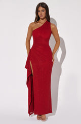 Genevieve Maxi Dress - Red Sparkle Dress Babyboo Fashion Premium Exclusive Design