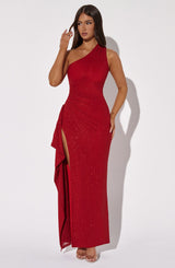 Genevieve Maxi Dress - Red Sparkle Dress Babyboo Fashion Premium Exclusive Design
