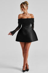 Georgianna Mini Dress - Black Dress Babyboo Fashion Premium Exclusive Design