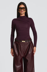 Glenda Pants - Plum Pants Babyboo Fashion Premium Exclusive Design