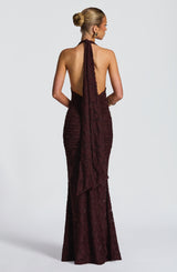 Guinevere Maxi Dress - Plum Brown Dress Babyboo Fashion Premium Exclusive Design