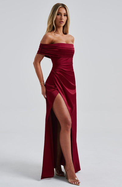Collective Dress - Gwendolyn Maxi Dress - Burgundy image 4