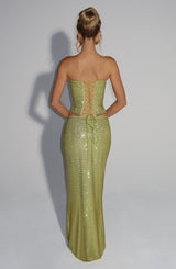 Hali Maxi Skirt - Olive Skirt Babyboo Fashion Premium Exclusive Design