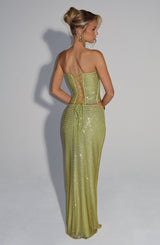 Hali Maxi Skirt - Olive Skirt Babyboo Fashion Premium Exclusive Design