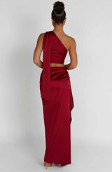 Halsey Maxi Skirt - Wine Skirt Babyboo Fashion Premium Exclusive Design
