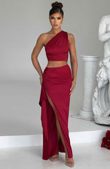 Halsey Maxi Skirt - Wine Skirt XS Babyboo Fashion Premium Exclusive Design
