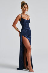 Helen Maxi Dress - Navy Dress Babyboo Fashion Premium Exclusive Design