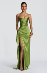 Helen Maxi Dress - Olive Dress Babyboo Fashion Premium Exclusive Design