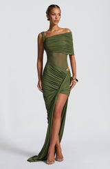 Henrietta Maxi Skirt - Khaki Skirt Babyboo Fashion Premium Exclusive Design