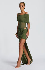 Henrietta Maxi Skirt - Khaki Skirt Babyboo Fashion Premium Exclusive Design