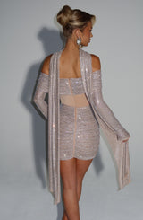 Hydra Mini Dress - Nude Dress Babyboo Fashion Premium Exclusive Design