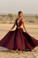 Indianna Maxi Dress - Cherry Lacquer Dress Babyboo Fashion Premium Exclusive Design