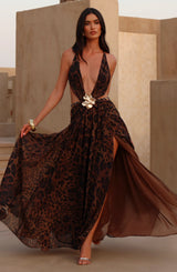 Indianna Maxi Dress - Leopard Print Dress Babyboo Fashion Premium Exclusive Design