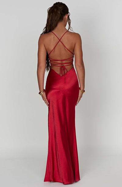 Shop Formal Dress - Isobel Maxi Dress - Red sixth image