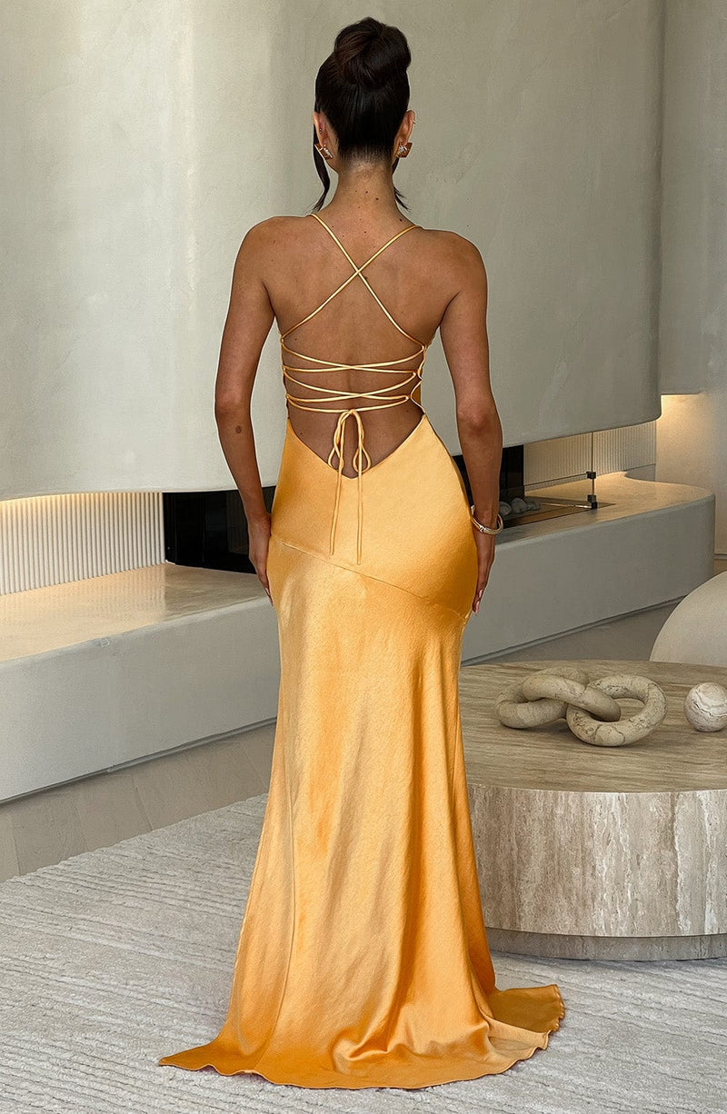 Isobel Maxi Dress - Tangerine Dress Babyboo Fashion Premium Exclusive Design