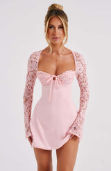 Jacinta Mini Dress - Blush Dress Babyboo Fashion Premium Exclusive Design