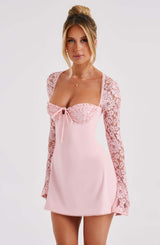 Jacinta Mini Dress - Blush Dress Babyboo Fashion Premium Exclusive Design
