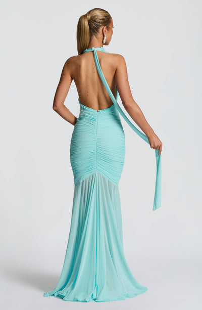 Janessa Maxi Dress - Aqua - View 3 | Shop Formal Dress